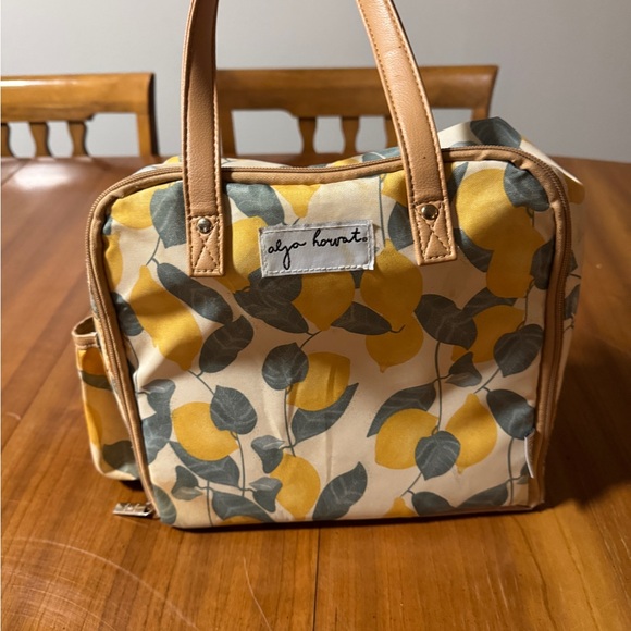 Alja Hourat Handbags - Fabric Lemon Patterned Insulated Lunchbox